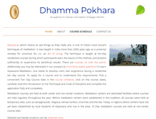 Tablet Screenshot of pokhara.dhamma.org