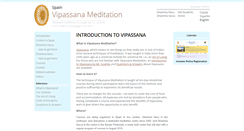 Desktop Screenshot of es.dhamma.org